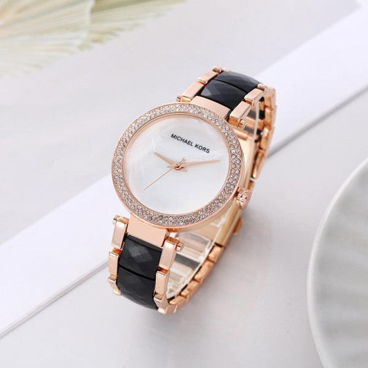 Parker Pave Watch With Crystal Accents With Sleek Design