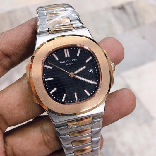 Nautilus Steel Watch With Sapphire Crystal Display