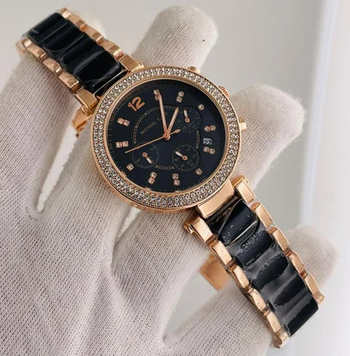 Parker Watch With Crystal Accents With Sleek Design