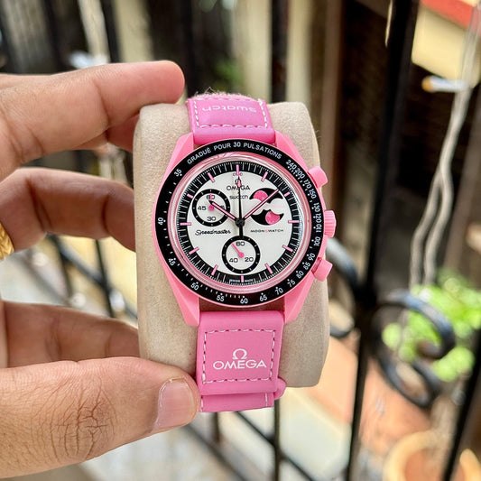 Omag_a Speedmaster Pink Watch