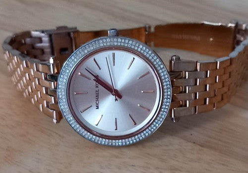 Two-Tone Watch With Crystal Accents With Sleek Design