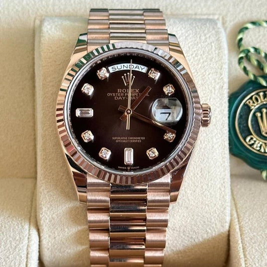 Day Date Rose Gold S-Diamond Watch