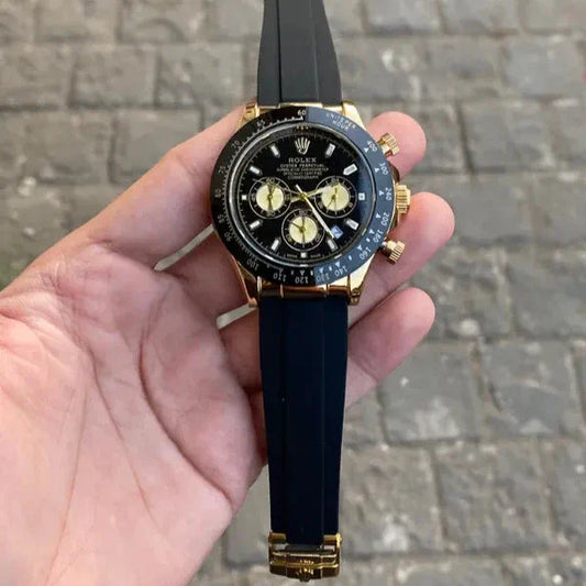 ROLEX DAYTONA GOLD BLACK DIAL