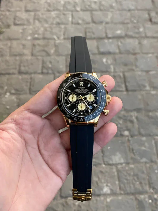 ROLEX DAYTONA GOLD BLACK DIAL
