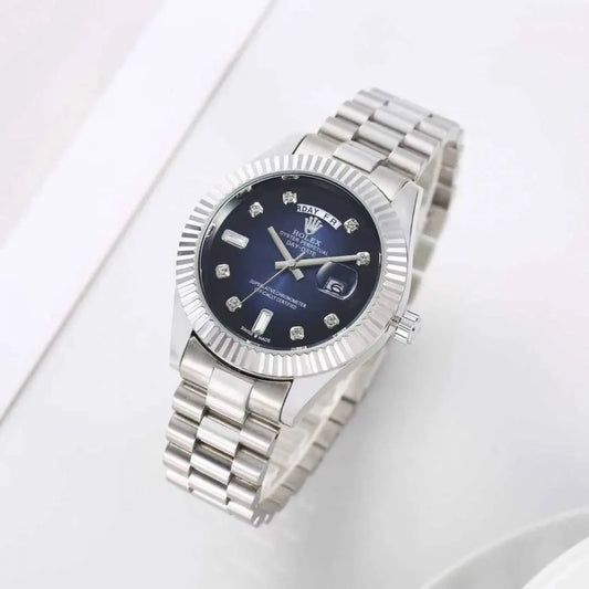 Day Date Silver/Blue S-Diamond